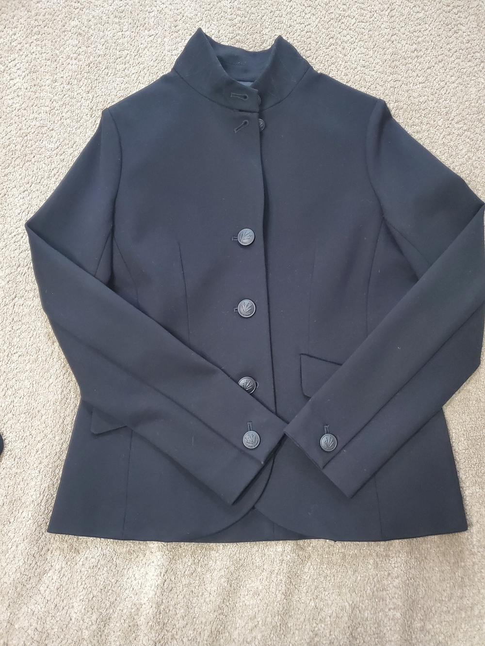 rag & bone Black Stand-Collar Button Jacket